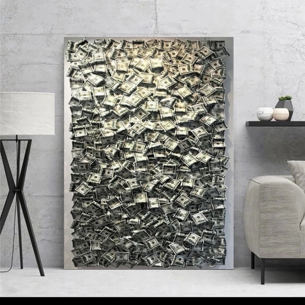 MONEY CANVAS ART PRINT 28X36